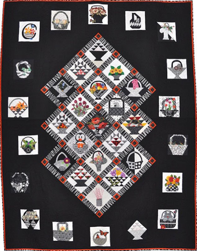 Esther Short: This handmade quilt, &quot;A Tisket, A Tasket, A Black and White Basket,&quot; created by the Vagabond Quilters, will be raffled to raise money for the Children's Justice Center.