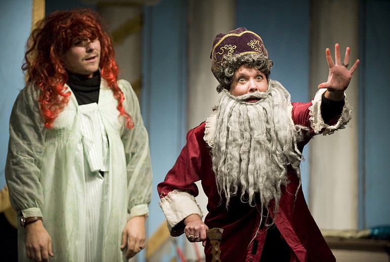 Martina Paris-Fully, right, as Polonius and Brandon Daniel as Ophelia are examples of reverse-gender casting in &quot;The Complete Works of William Shakespeare (abridged).&quot;