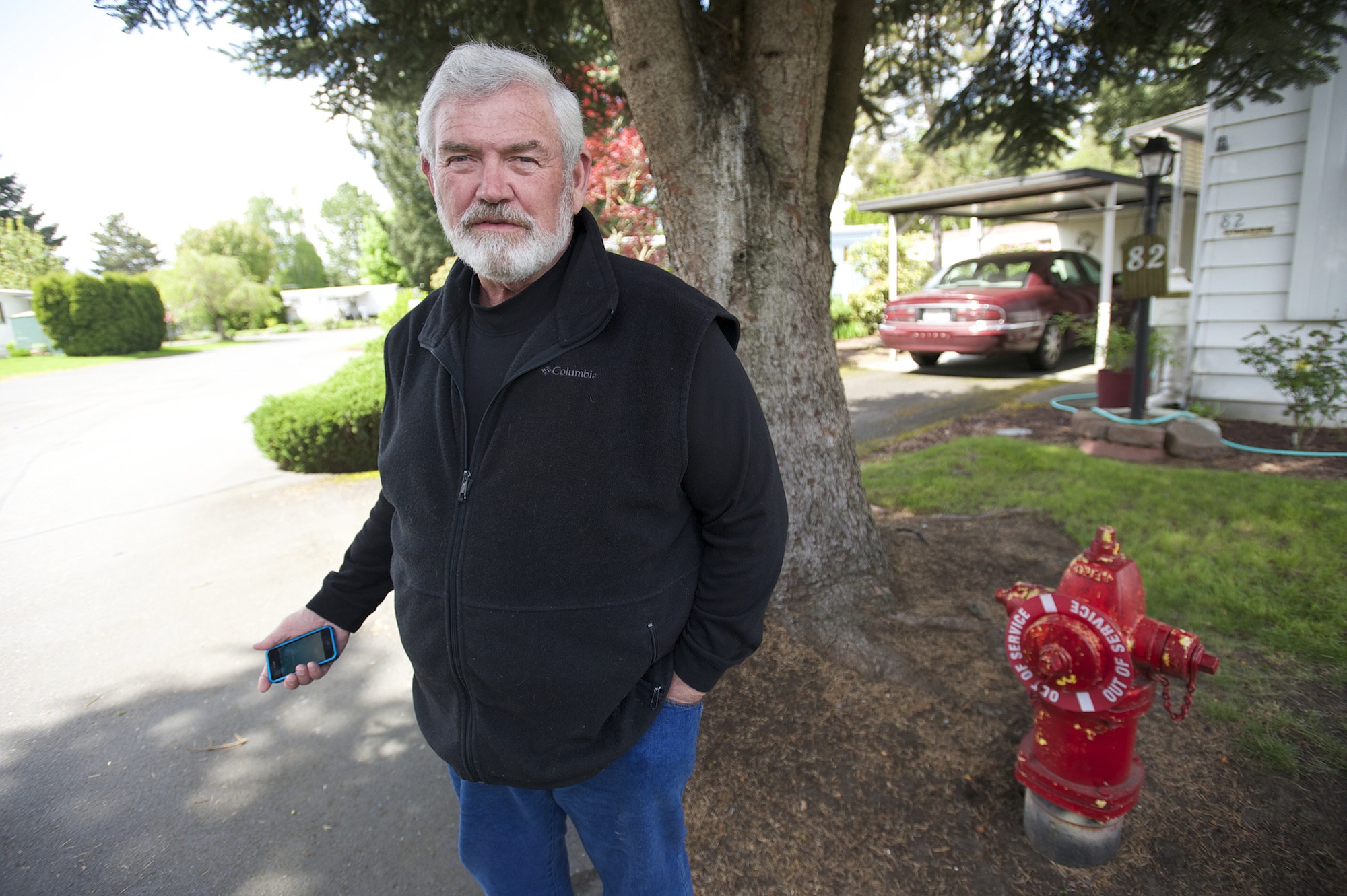 Dennis Toomey, a resident of Fair Oaks Estates, a senior living community in Vancouver, is worried about the lack of working fire hydrants at the property.