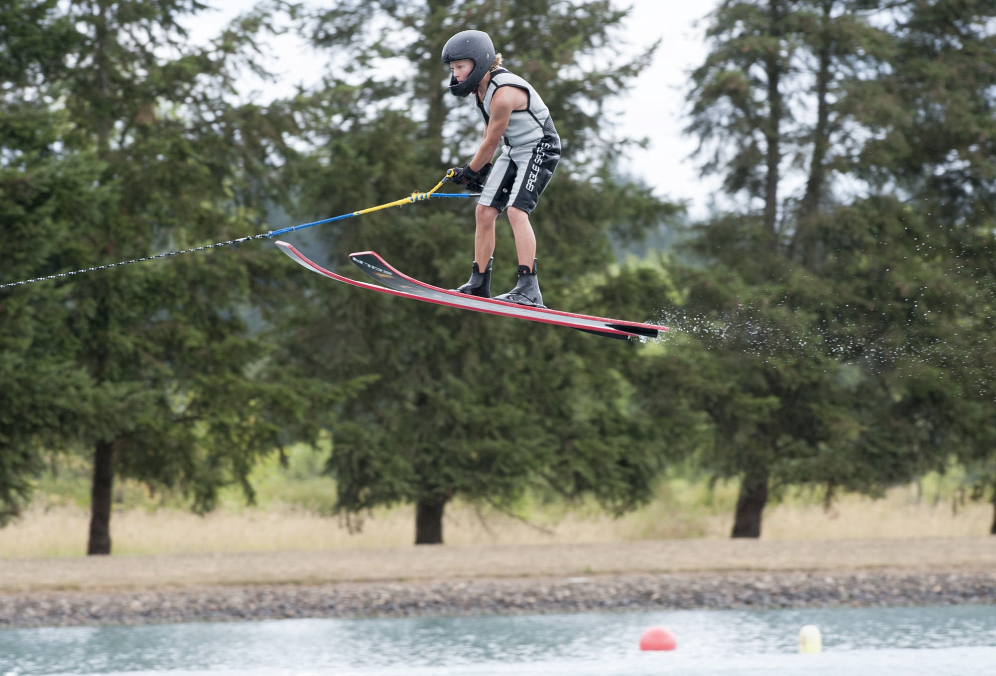 Fletcher Holm competes at the 2015 Western Regional Waterski Championships.