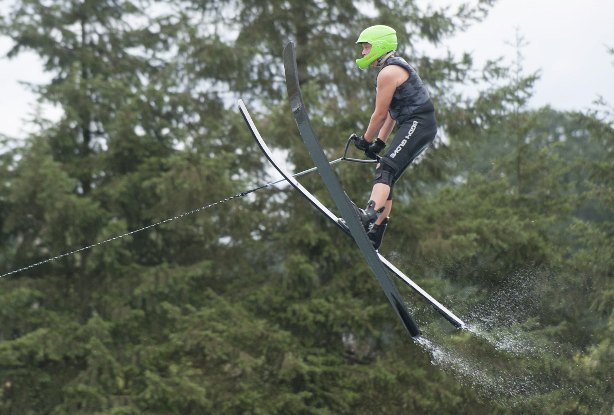 Alex Gaharan from California competes at the 2015 Western Regional Waterski Championships.