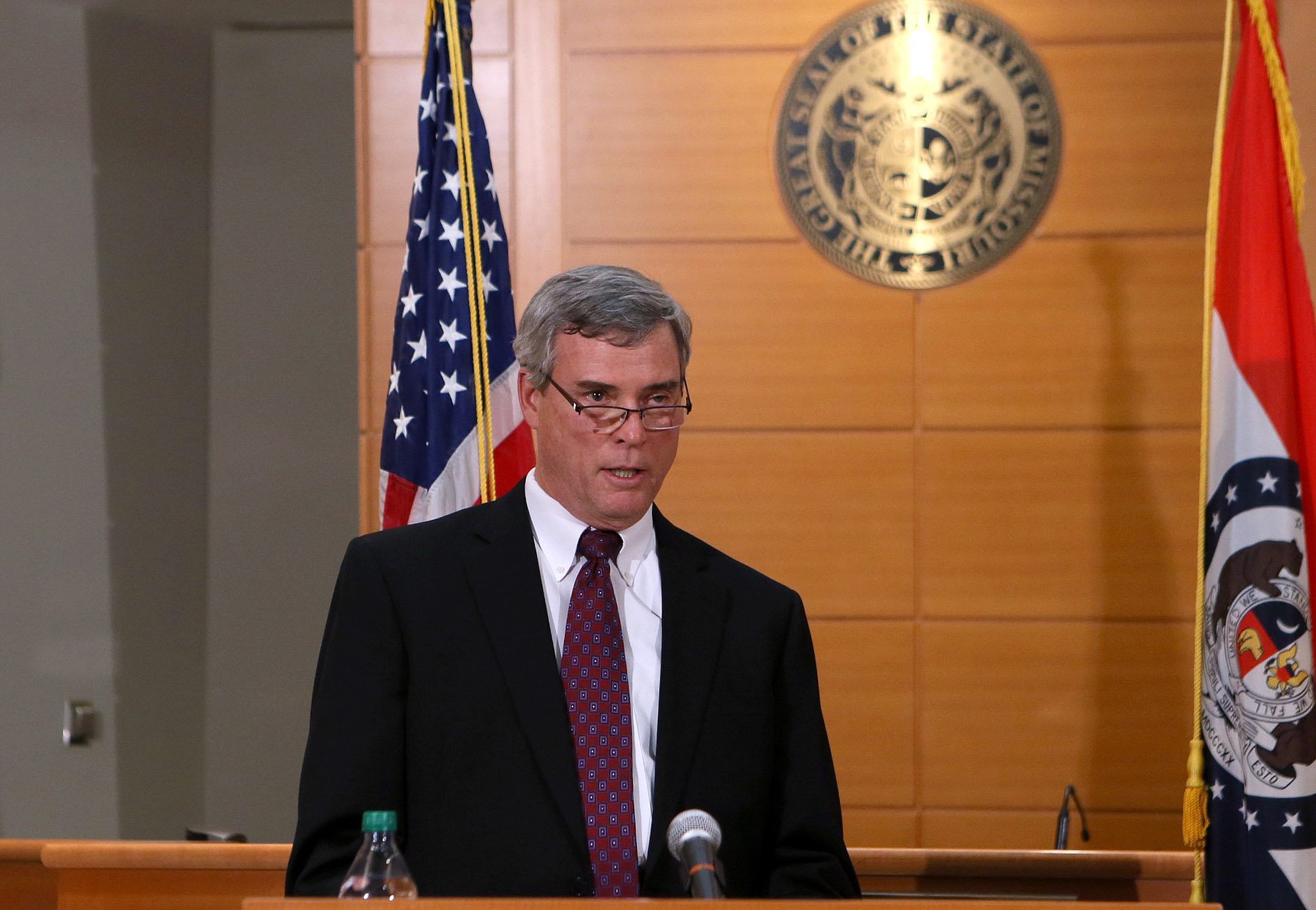St. Louis County Prosecutor Robert McCulloch announces the grand jury's decision not to indict Ferguson police officer Darren Wilson in the Aug.