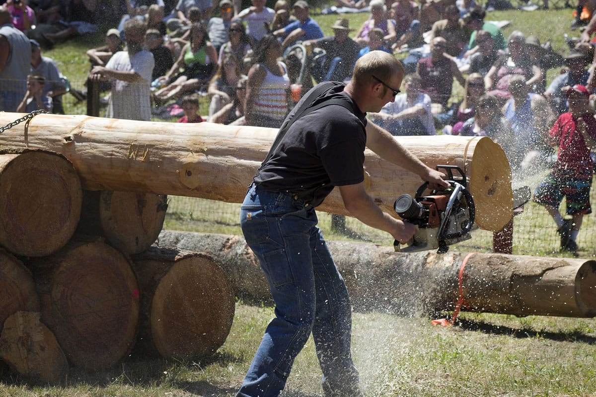 The Amboy Territorial Days logging competition is today and Sunday at Territorial Park in Amboy.