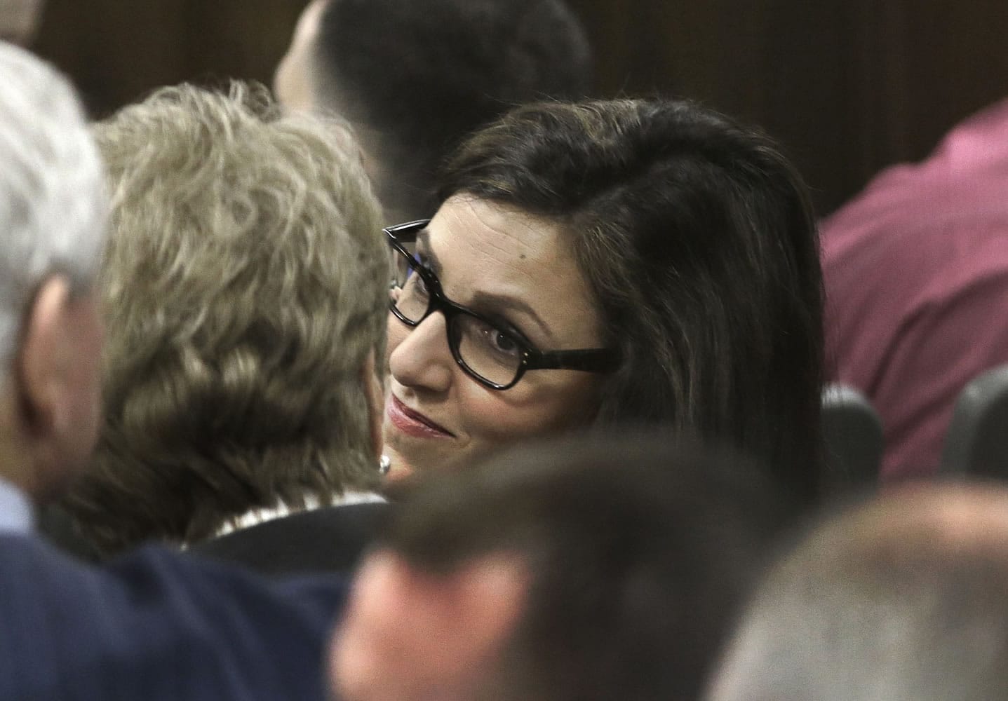 Taya Kyle, wife of former Navy SEAL Chris Kyle, sits in the gallery before the start of the Eddie Ray Routh capital murder trial at the Erath County, Donald R.