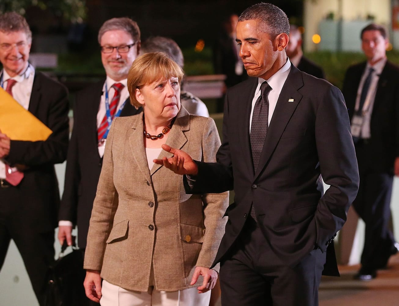 German Chancellor Angela Merkel and U.S.