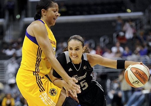 San Antonio Silver Stars guard Becky Hammon, right, will be on the bench for the San Antonio Spurs this season as an assistant coach.