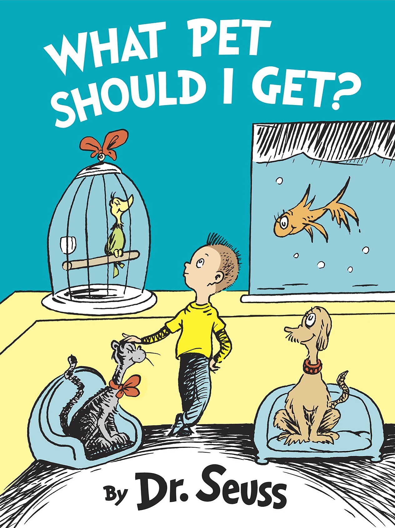 Random House
This book cover image released by Random House shows &quot;What Should I Get Pete,&quot; by Dr. Seuss. Random House Children?s Books announced Wednesday that ?What Pet Should I Get?, a recently discovered manuscript with illustrations, is coming out July 28.
