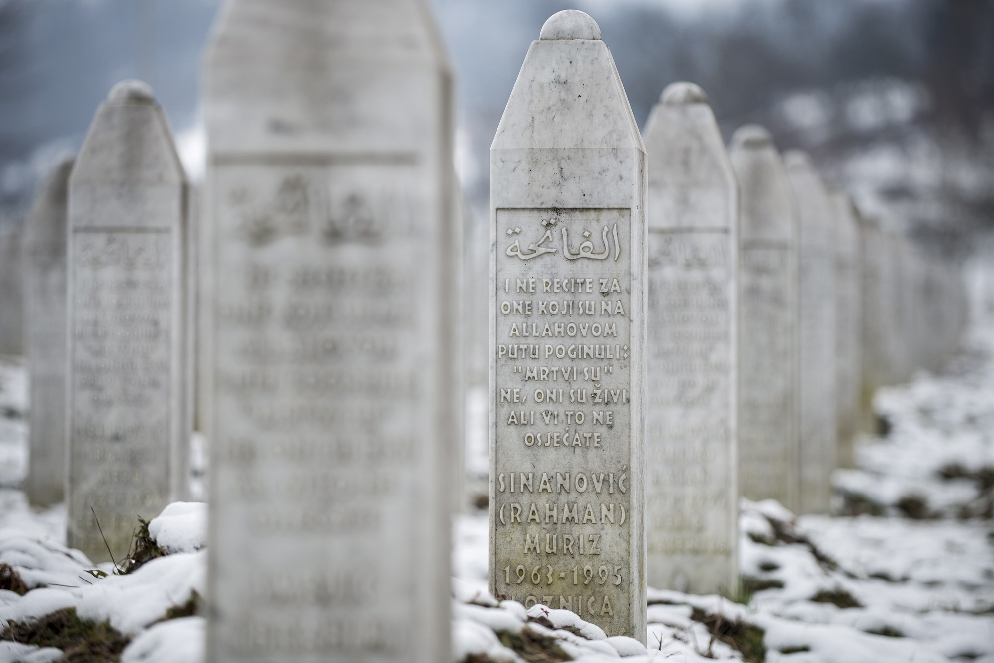 In the memorial cemetery Potocari, outside Srebrenica, 150 kms northeast of Sarajevo is the gravestone of Muriz Sinanovic.