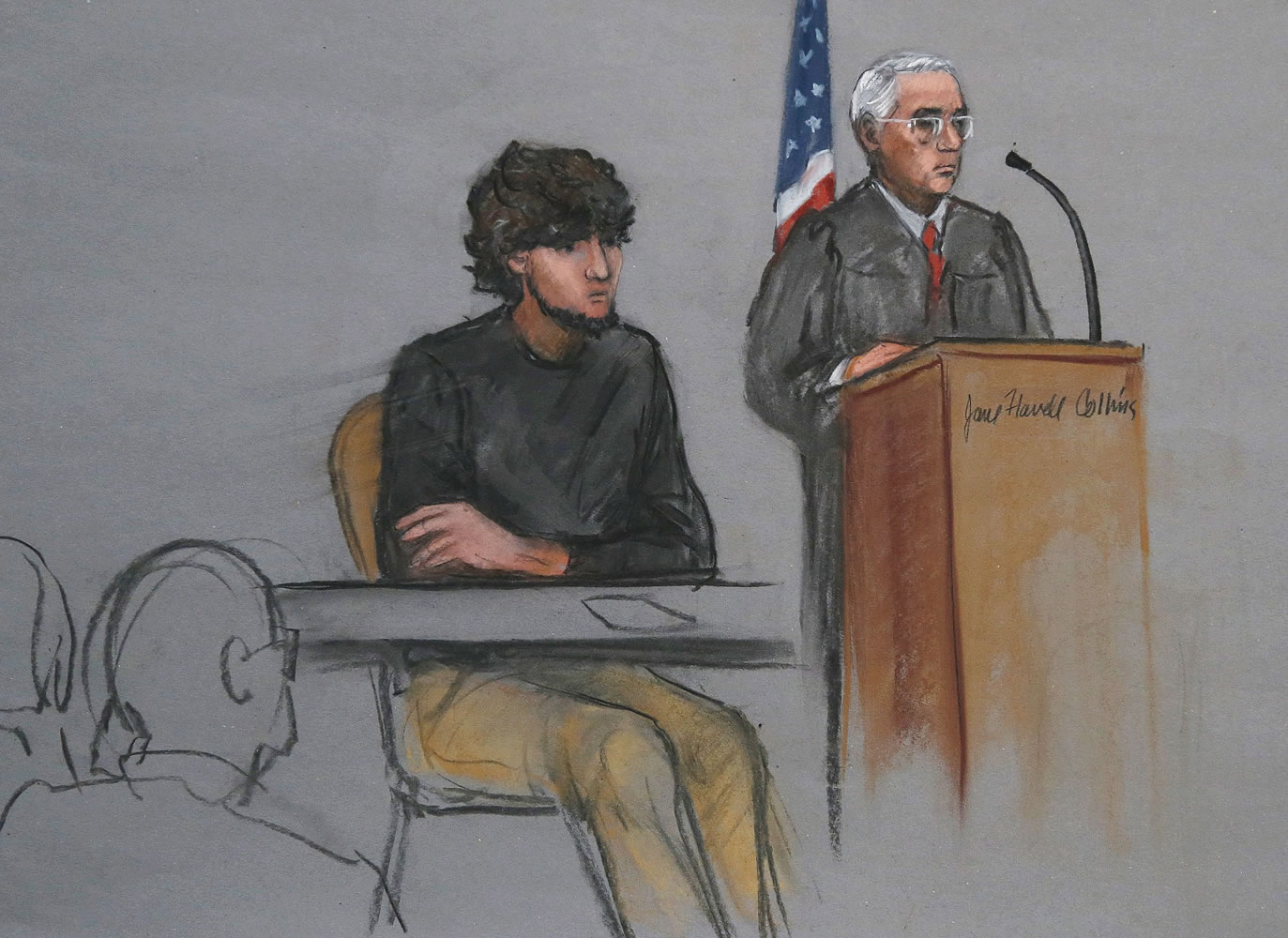 Dzhokhar Tsarnaev
Courtroom sketch