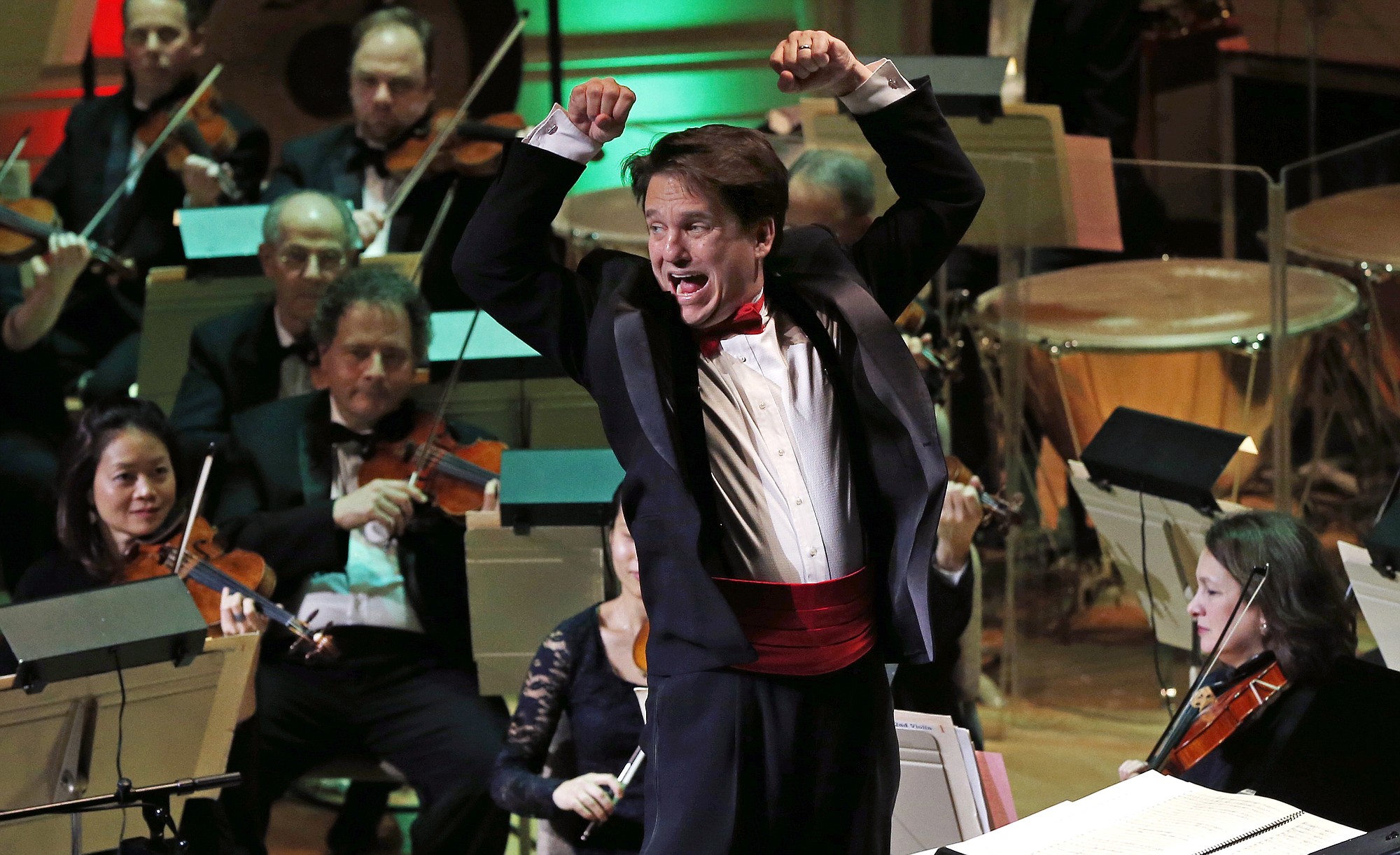Associated Press files
Boston Pops Conductor Keith Lockhart leads the 31st annual &quot;A Company Christmas at Pops&quot; Dec. 10 at Symphony Hall in Boston. Lockhart was just 35 when he took over as conductor of the Pops in 1995.