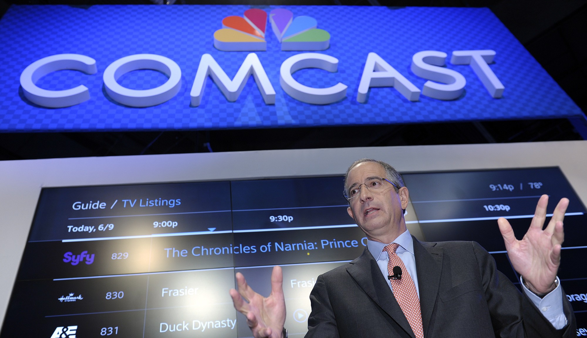 Comcast Corp. CEO Brian Roberts speaks June 11, 2013 during The Cable Show 2013 convention in Washington.