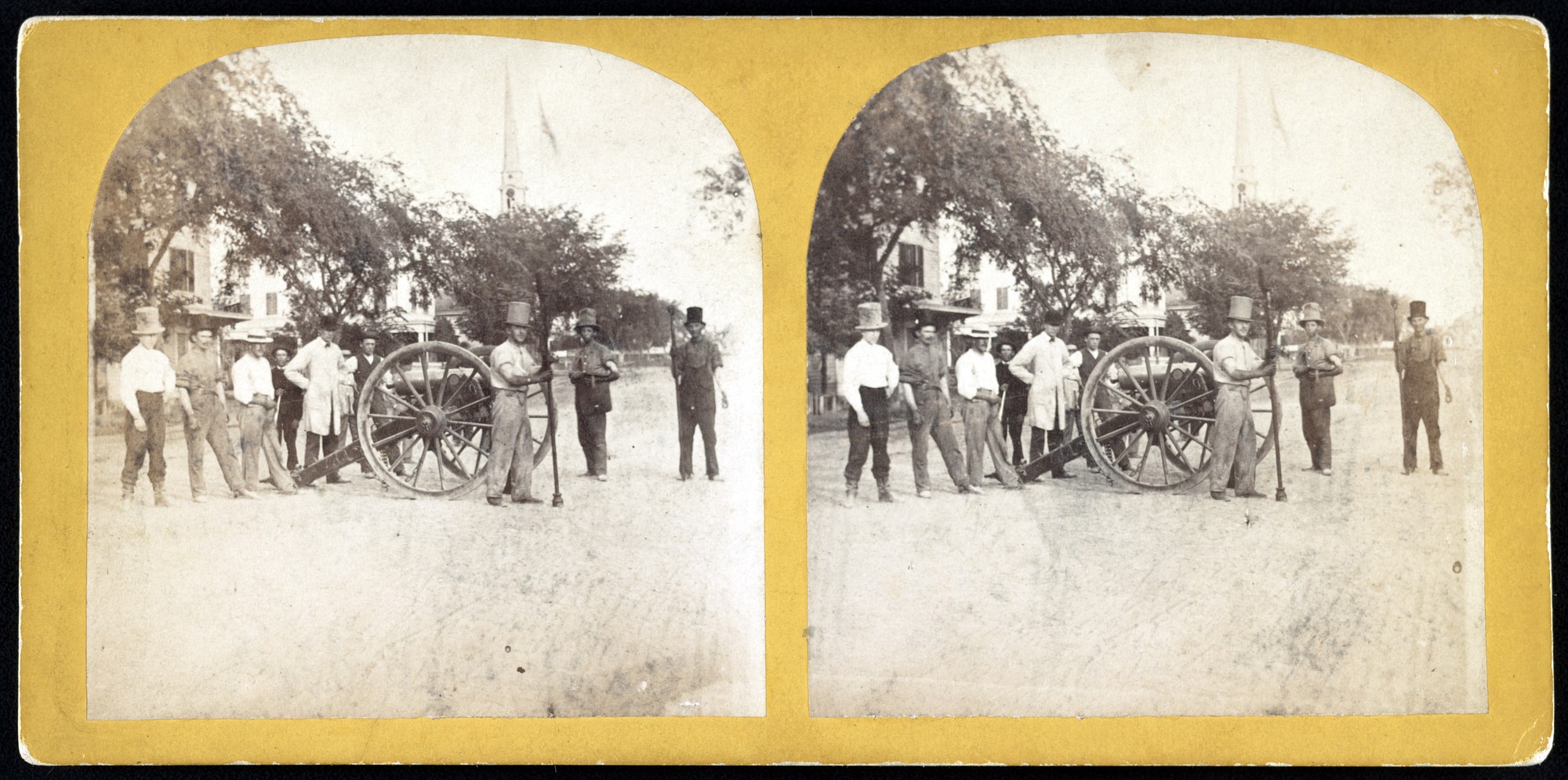 Southern artillery militia members in Charleston, S.C., are seen in a photo made between 1861 and 1865.