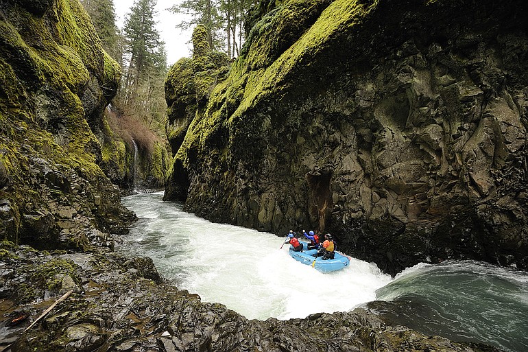 It took Mark Zoller and his party about two hours, with several stops to enjoy the view, to raft the 3.3 miles between Condit Dam and the mouth of the White Salmon River.