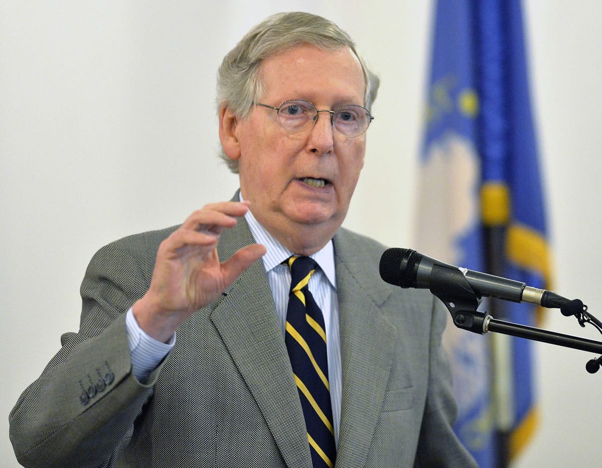 Senate Majority Leader Mitch McConnell of Ky.