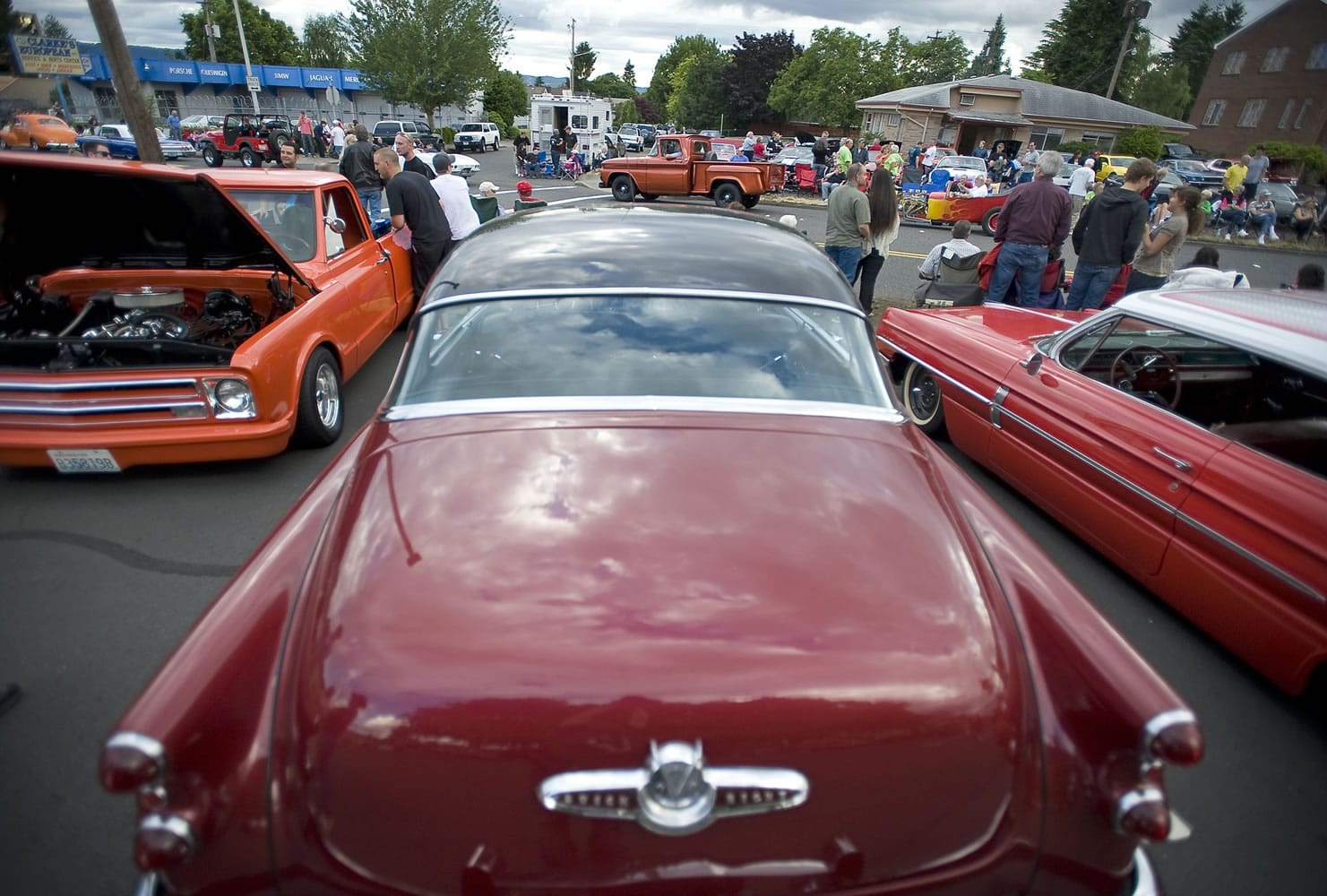 Crowds gather near Dairy Queen on Main Street in Vancouver during the annual Cruisin' the Gut event in 2011.