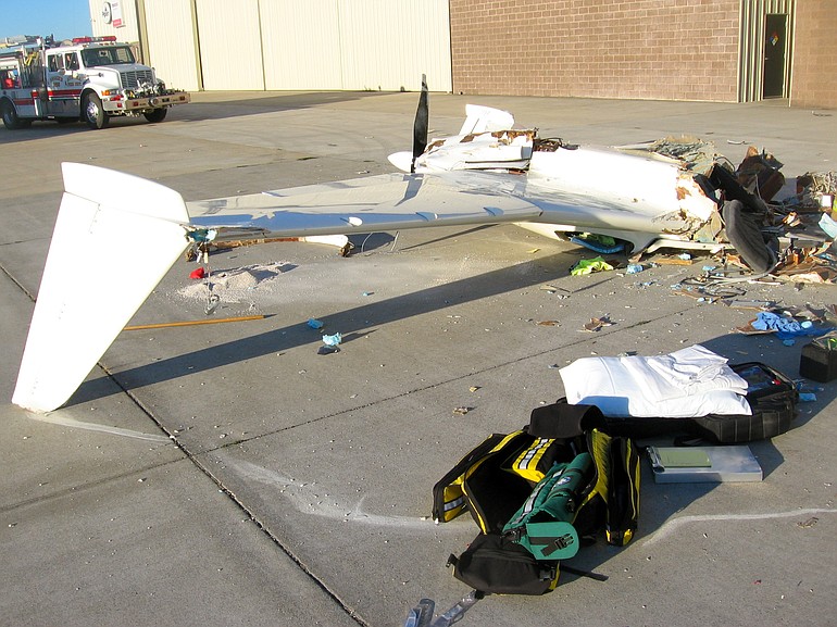 A Vancouver pilot was injured in this crash at the Aurora, Ore.