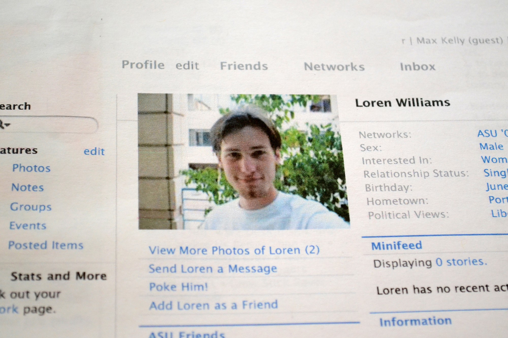 Karen Williams of Beaverton, Ore., sued Facebook for access to her son Loren's account after he died in a 2005 motorcycle accident at the age of 22.