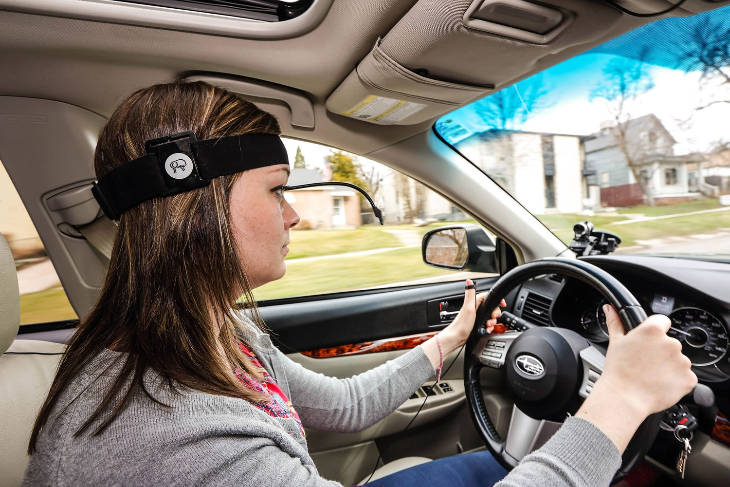 A driver during the Cognitive Distraction Phase II testing in Salt Lake City.