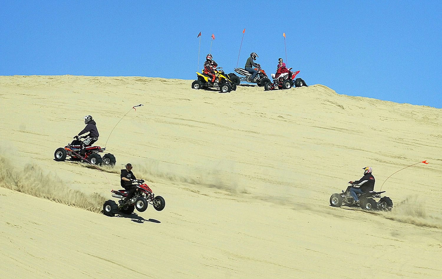 A mix of trails, beach and open sand, as seen in 2008, that makes the Oregon Dunes a destination for off-road enthusiasts from throughout the Northwest. Most of the routes off-road users have cut through vegetated areas in the Oregon Dunes National Recreation Area will be closed under a decision from the U.S.