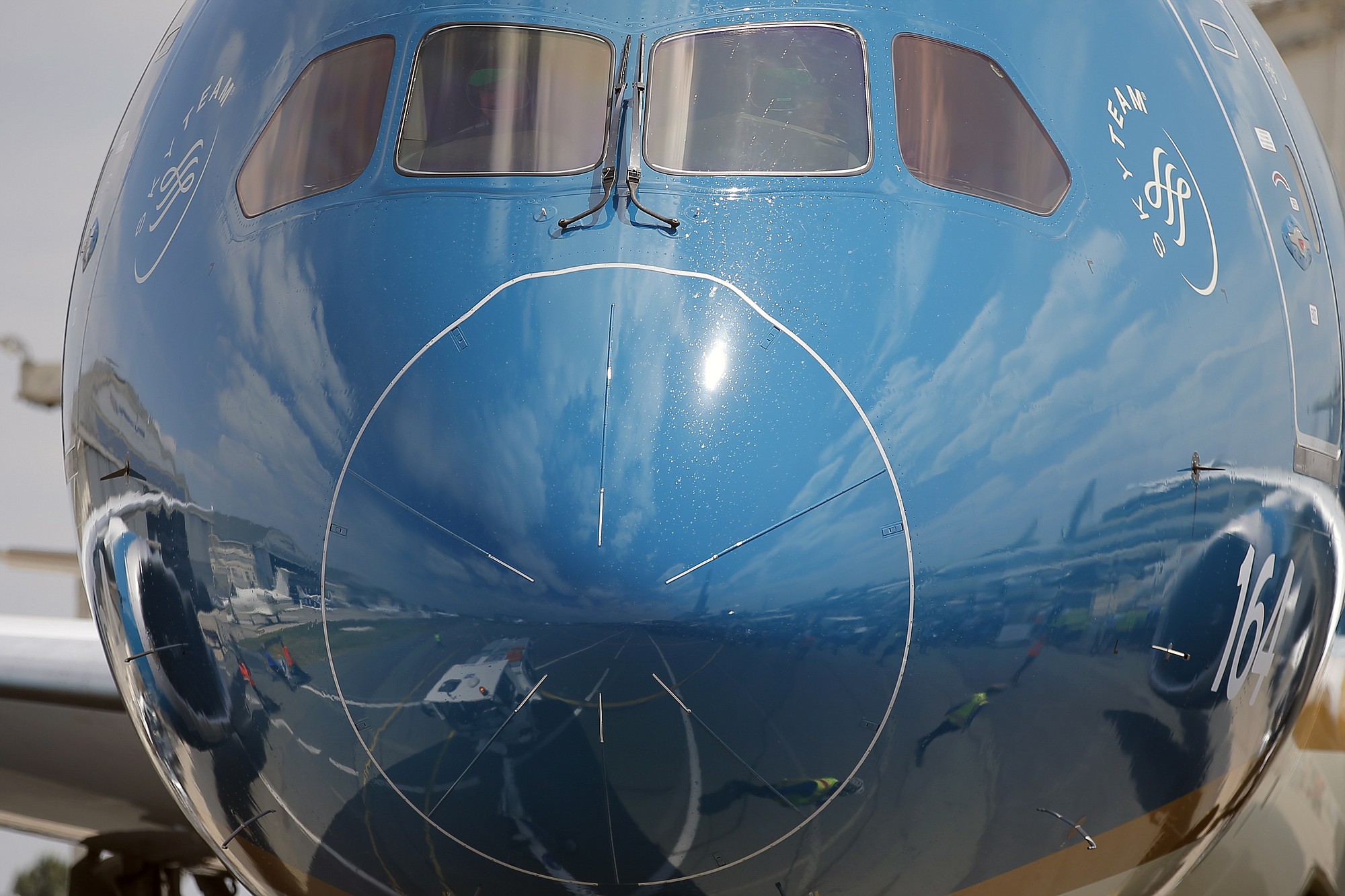 Associated Press files
A Boeing 787 Dreamliner prepares for its demonstration flight at the Paris Air Show at Le Bourget airport, north of Paris last month.