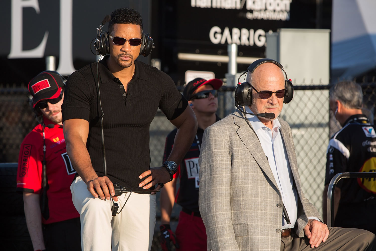 Will Smith, left, stars with Gerald McRaney in &quot;Focus.&quot;