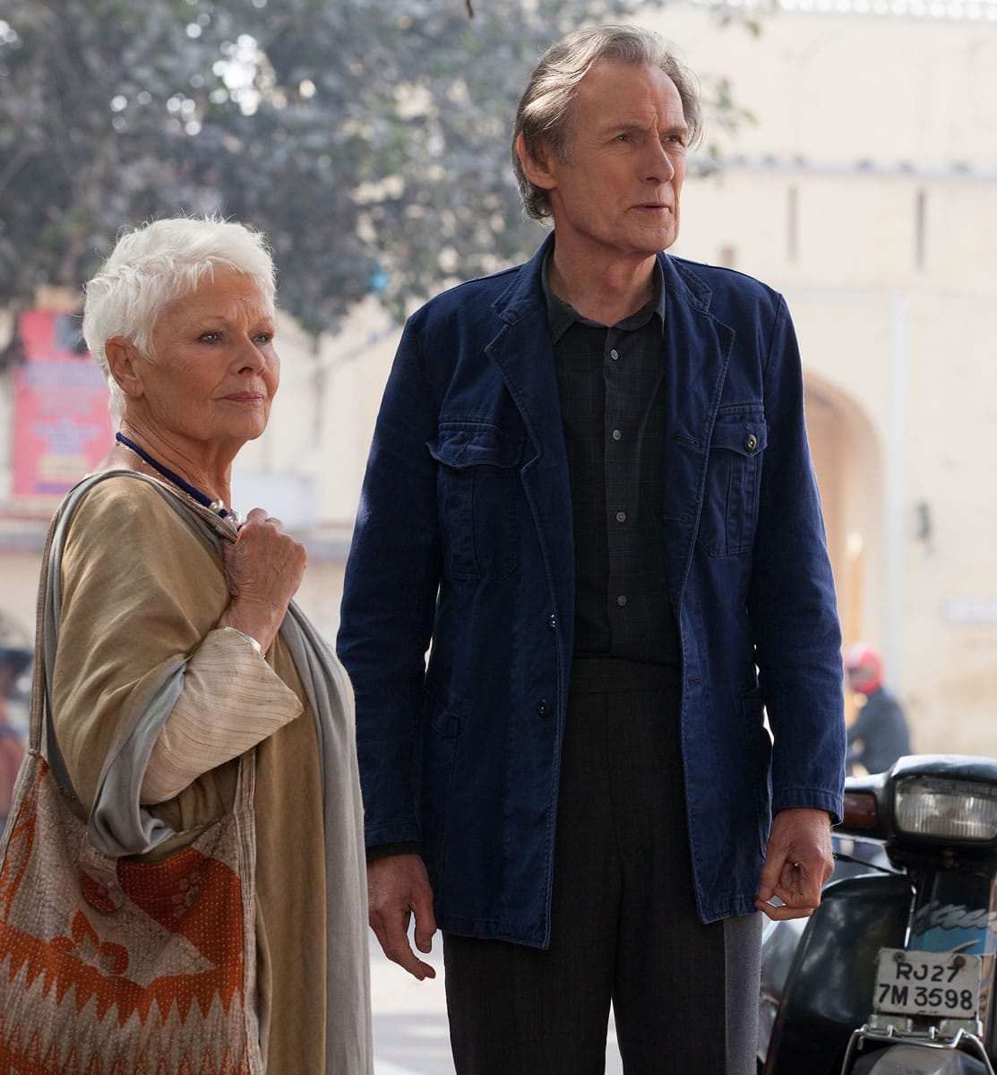 Judi Dench, left, has a romance with Bill Nighy in &quot;The Second Best Exotic Marigold Hotel.&quot;