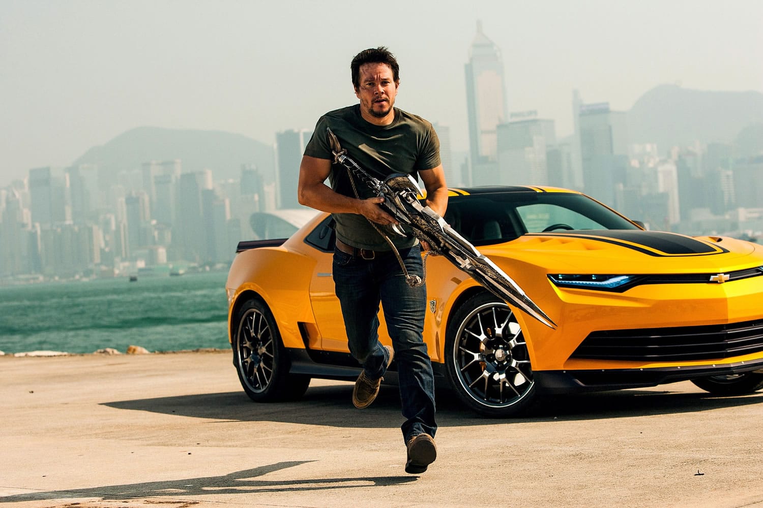 Mark Wahlberg as Cade Yeager, in the film, &quot;Transformers: Age of Extinction.&quot;