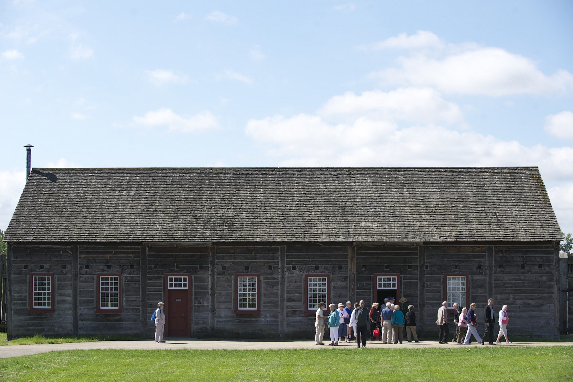 Tourists visit the Fort Vancouver National Historic Site in 2014.