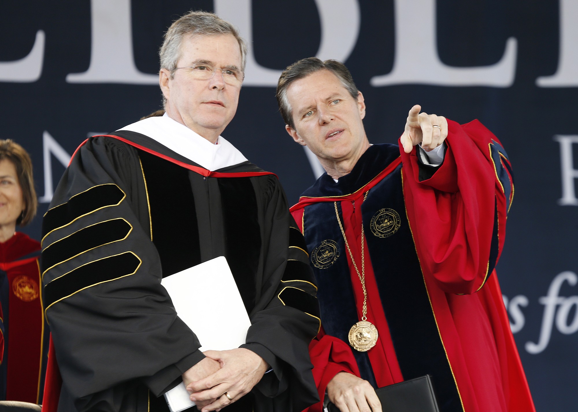 Jeb Bush spoke at Liberty University in Lynchburg, Va., on Saturday.