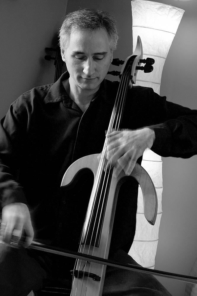 Cello innovator Gideon Freudmann will perform March 28, 2015, at the Old Liberty Theater in Ridgefield.