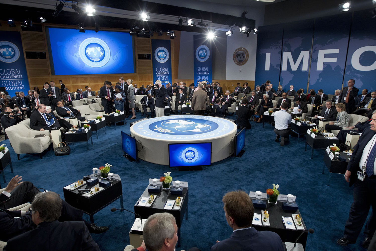 The International Monetary and Financial Committee meeting begins Saturday during the World Bank/IMF Annual Meetings at IMF headquarters.