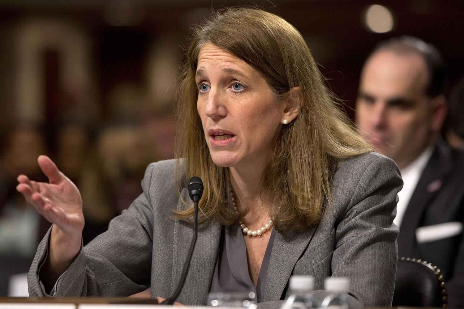 Health and Human Services Secretary Sylvia Burwell testifies on Capitol Hill in Washington.
