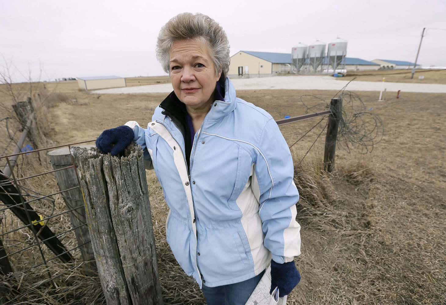 Barb Kalbach, of Orient, Iowa, has fought for more than a decade against the construction of huge hog operations, and has joined Iowa Citizens for Community Improvement, a nonprofit that?s against such enterprises because members believe they are ruining Iowa's waterways.