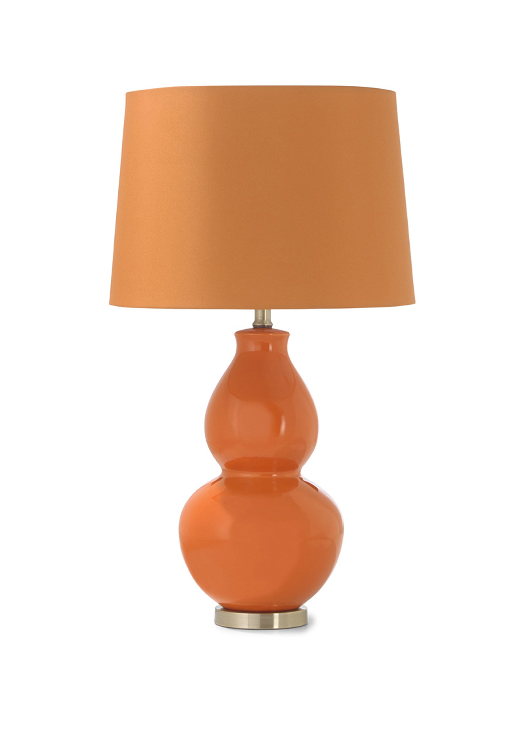 Orange ceramic lamp.