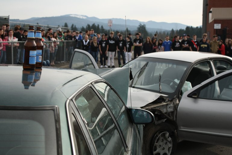 Students at Union High School learned first-hand the consequences of driving while impaired, when police, firefighters and EMTs simulated a crash response Wednesday.
