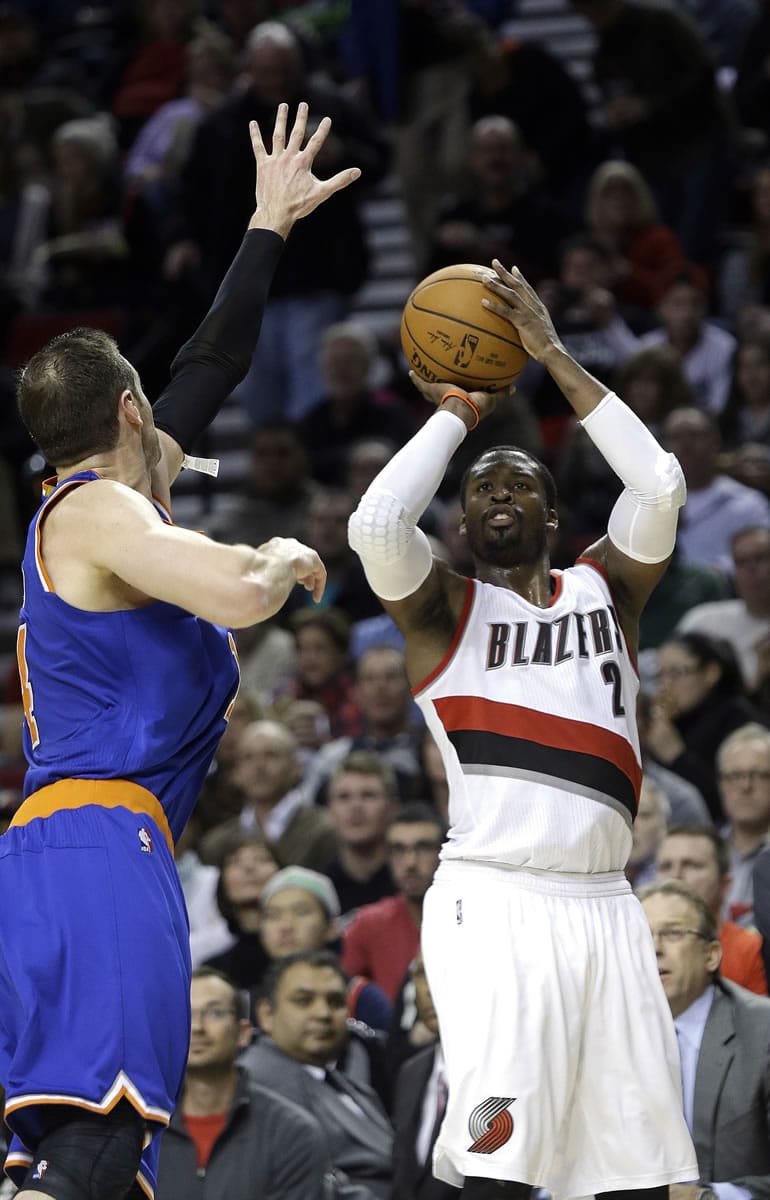 Portland Trail Blazers guard Wesley Matthews, right, leads the NBA in made 3-pointers. He will compete in the 3-point contest at the NBA's All-Star weekend Feb.