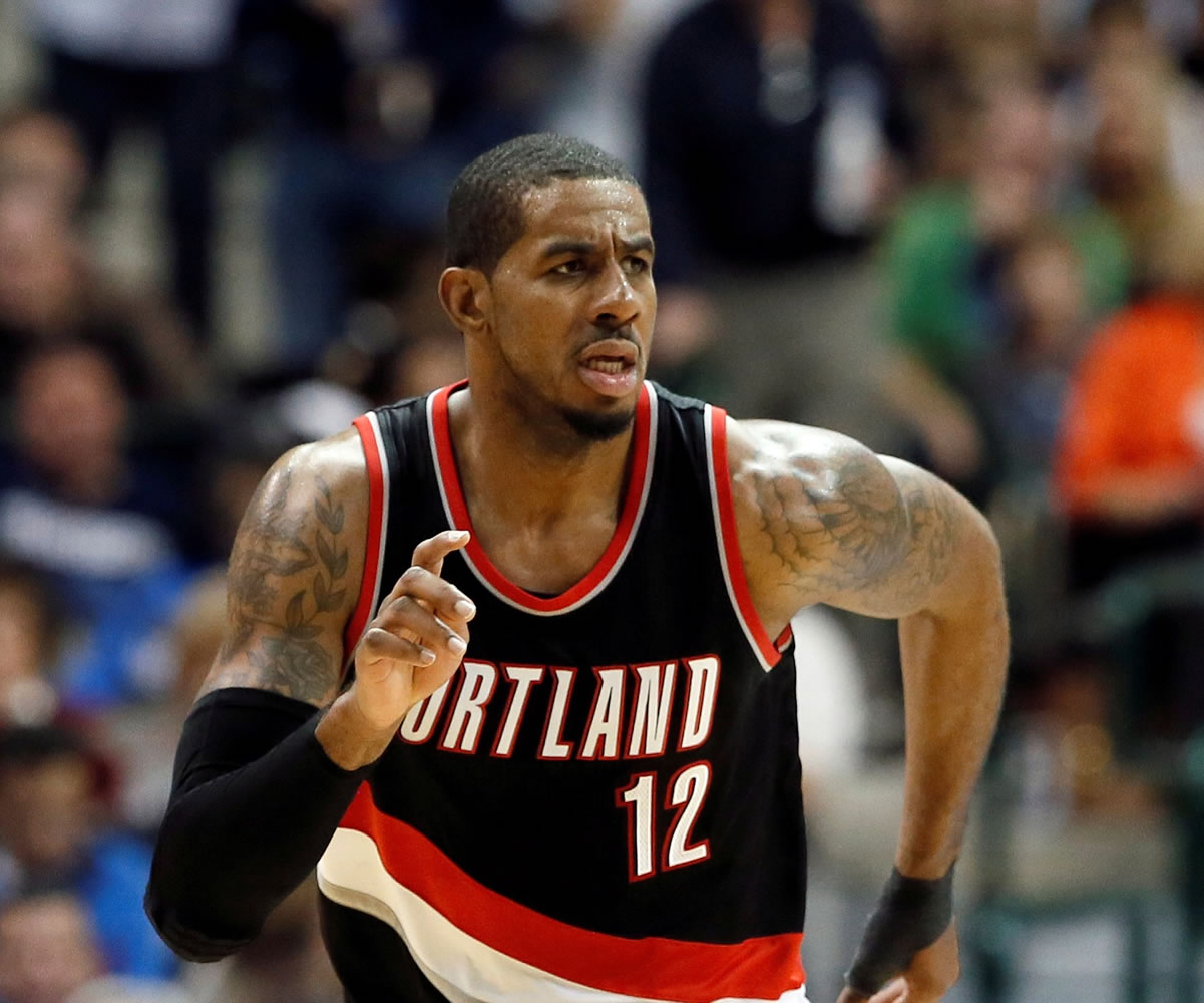 Portland Trail Blazers' free agent LaMarcus Aldridge (12) said in a Twitter post Saturday morning, July 4, 2015, that he will be signing with the San Antonio Spurs.