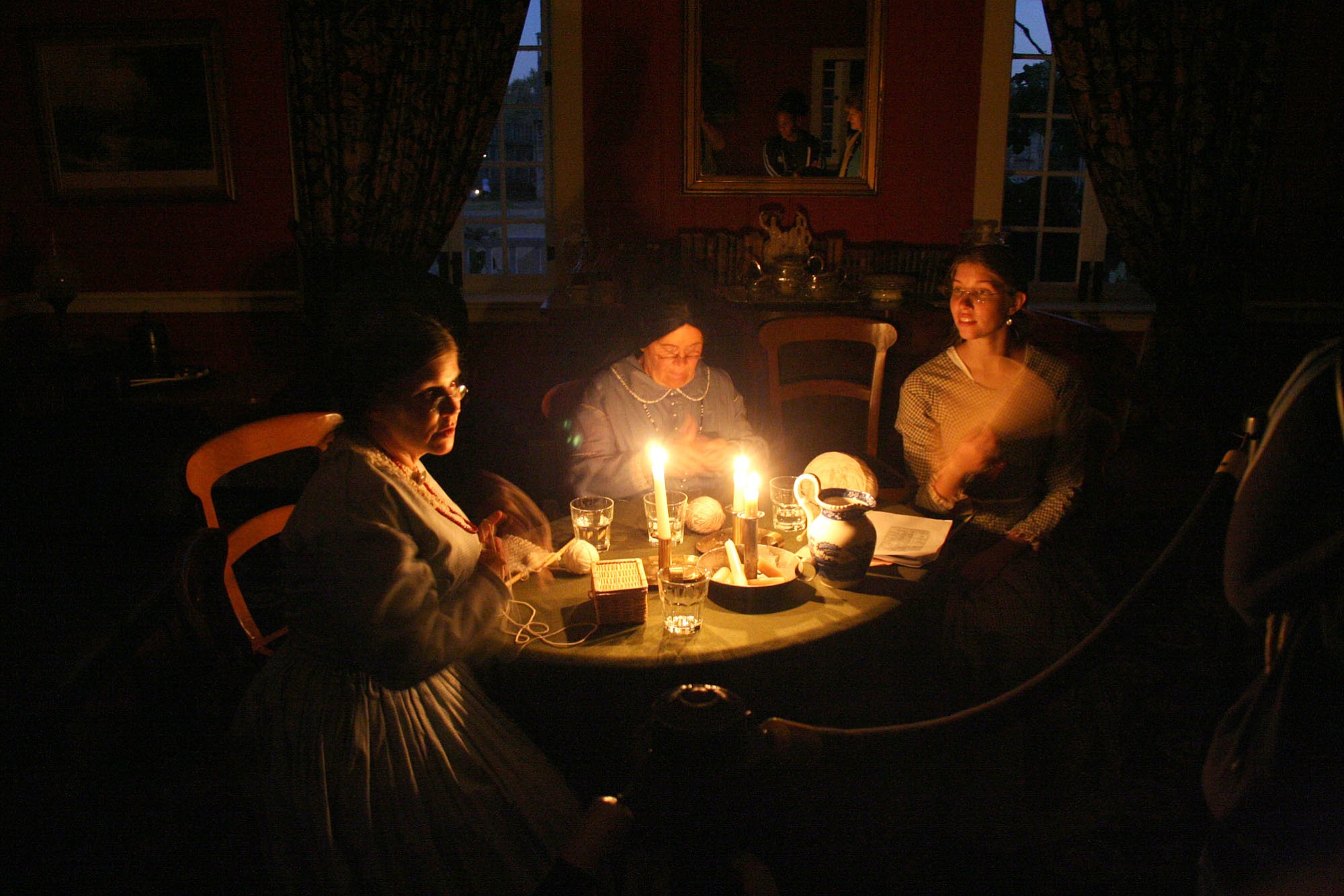 Actors portray life in the 1830s to 1850s through a series of vignettes during a Fort Vancouver Lantern Tour.