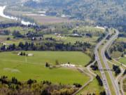 The proposed site for the Cowlitz Casino is west of Interstate 5 in Clark County.