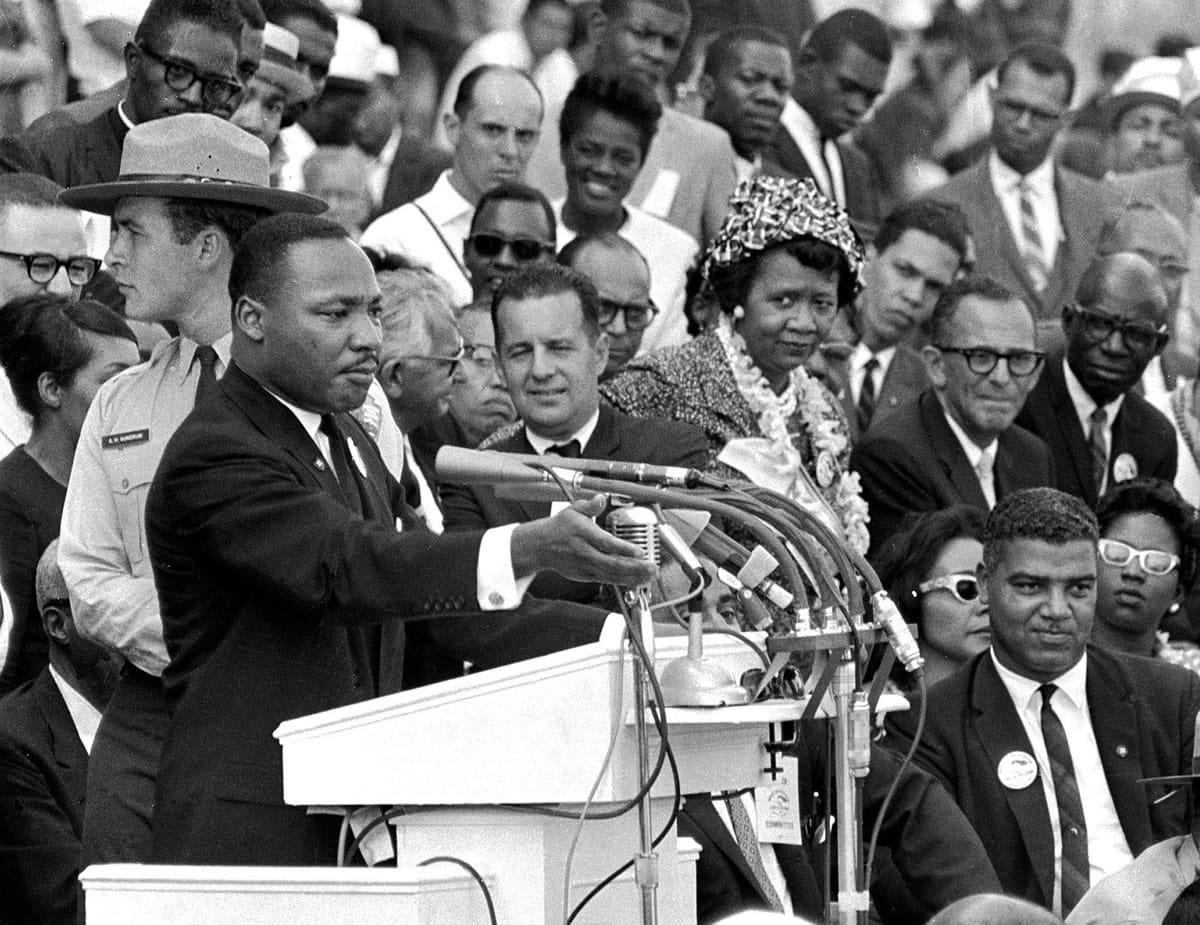 Rev. Dr. Martin Luther King Jr., delivers his &quot;I Have a Dream&quot; speech in Washington, D.C., on Aug.