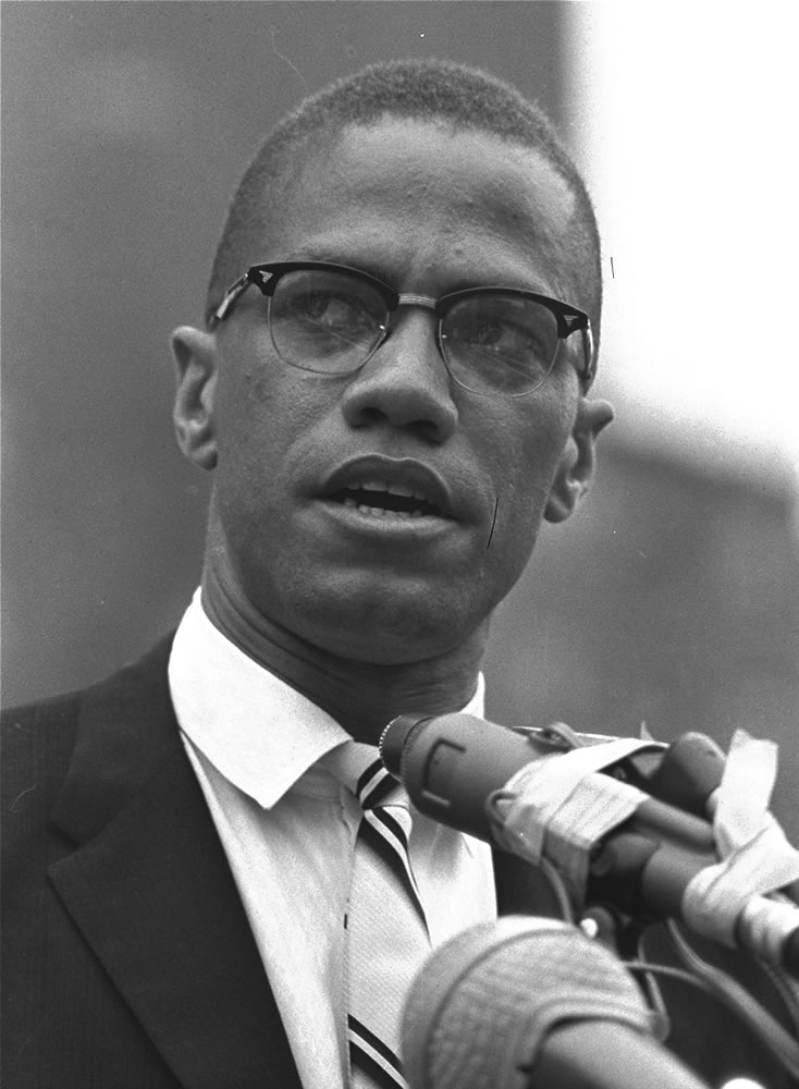 Malcolm X addressing a rally on June 29, 1963.