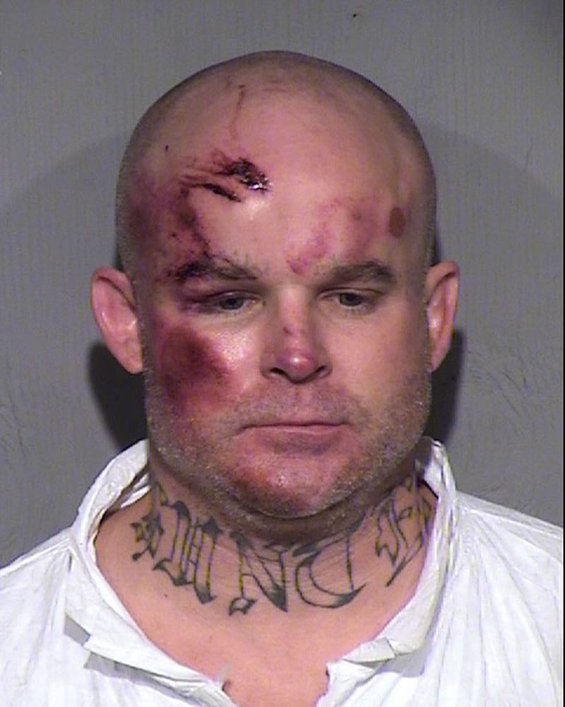 Ryan Giroux, 41, who Mesa police say committed a string of crimes that included a motel shooting, a carjacking and a home invasion that ended with the suspect's arrest on Wednesday.