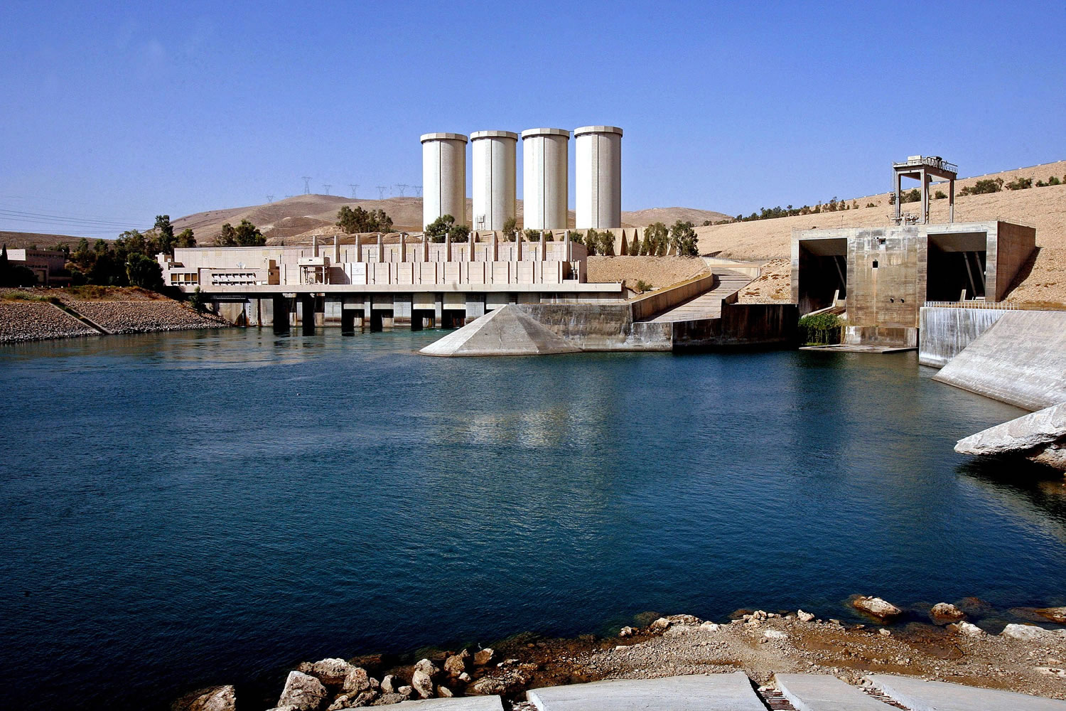 A view of the dam in Mosul, 225 miles northwest of Baghdad, Iraq.