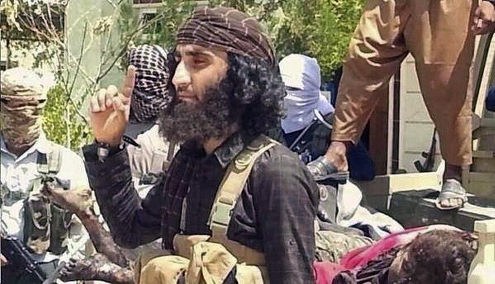 This undated image posted on a militant website shows Abu Khattab al-Kurdi, or Abu Khattab the Kurd, one of the Islamic State group's top military commanders in the offensive on the Syrian city of Kobani.