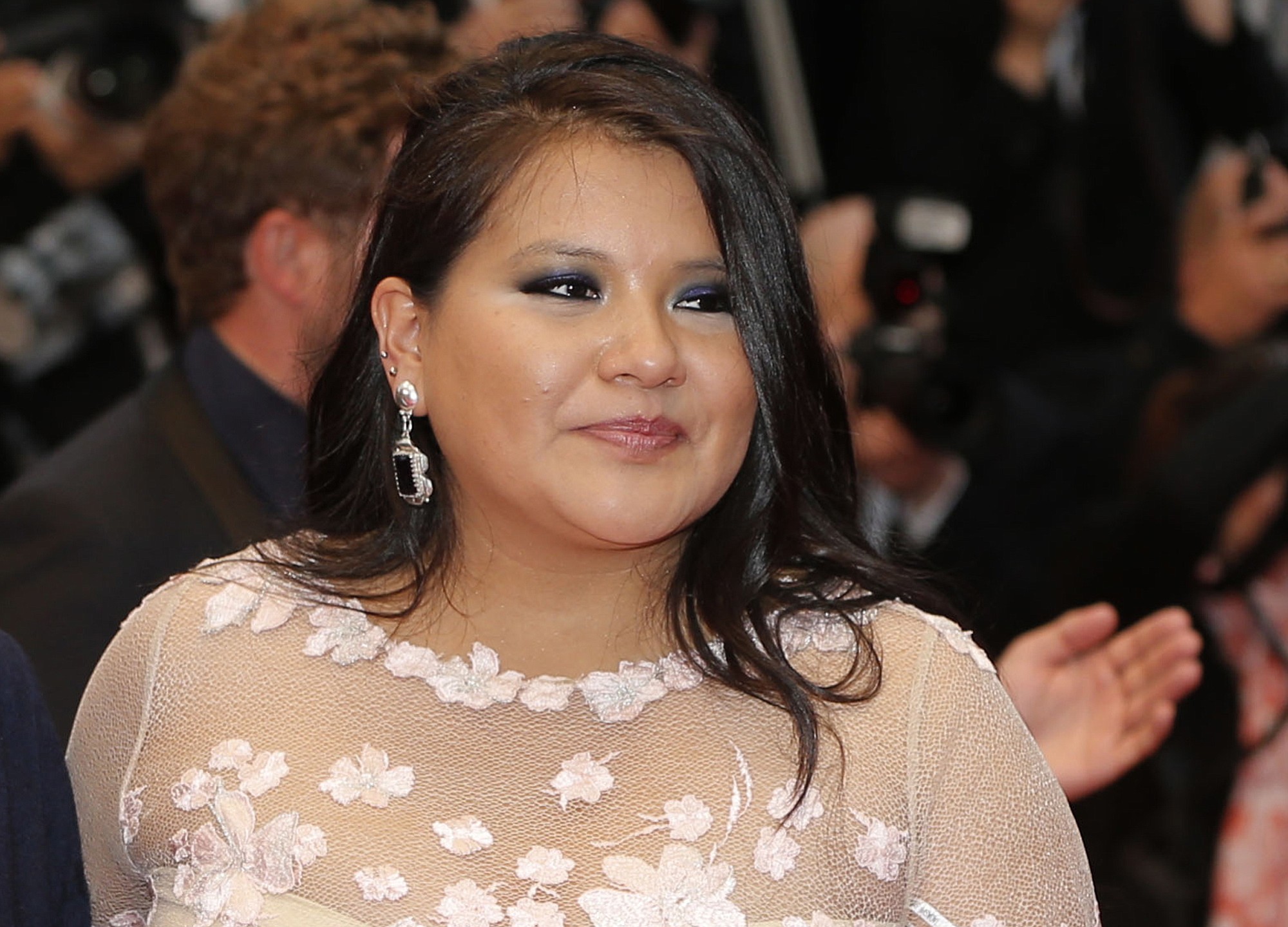 Actress Misty Upham arrives for the screening of the film &quot;Jimmy P.: Psychotherapy of a Plains Indian,&quot; at the 66th international film festival in Cannes, southern France, in 2013.