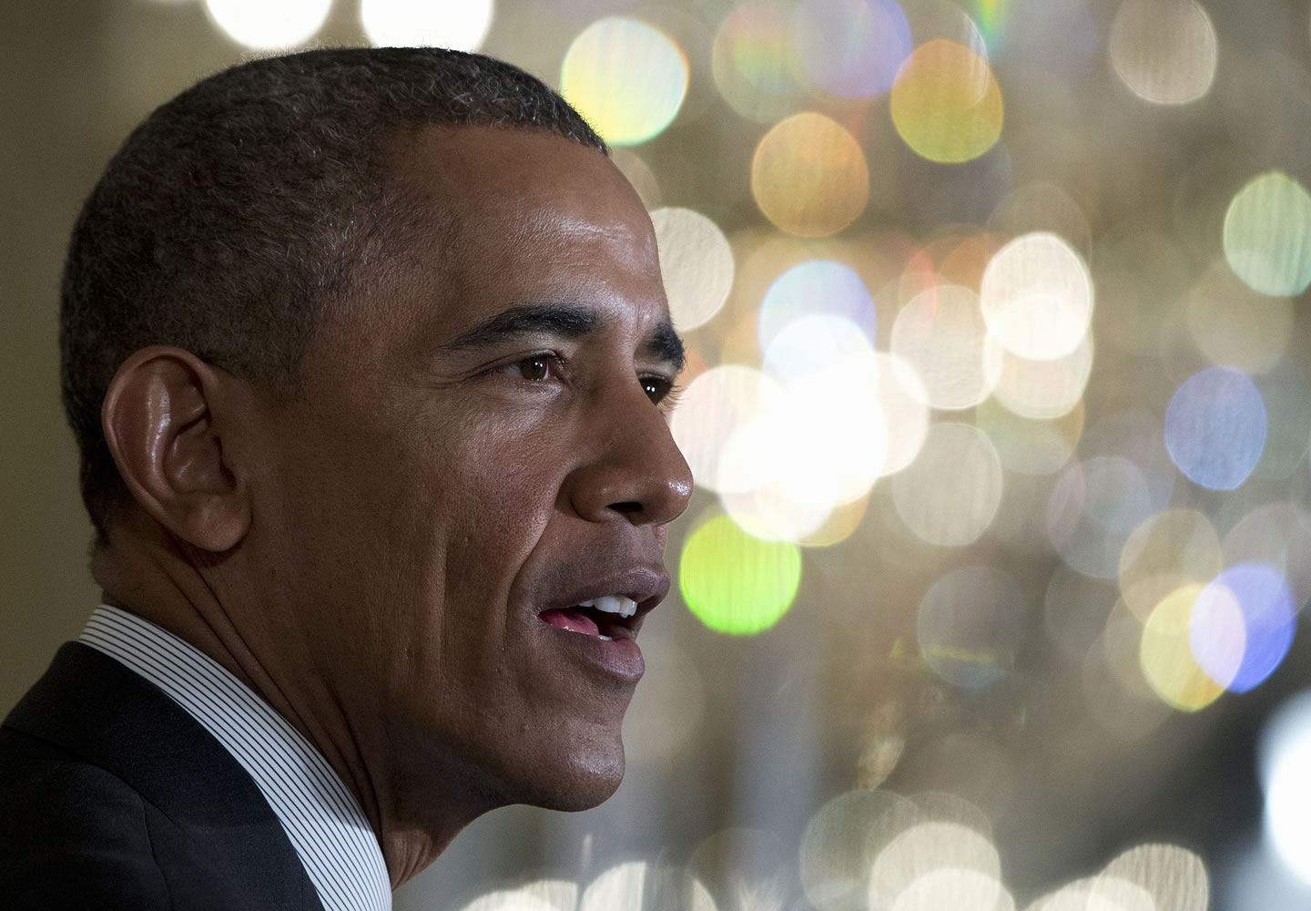 President Barack Obama speaks Friday in the East Room of the White House.