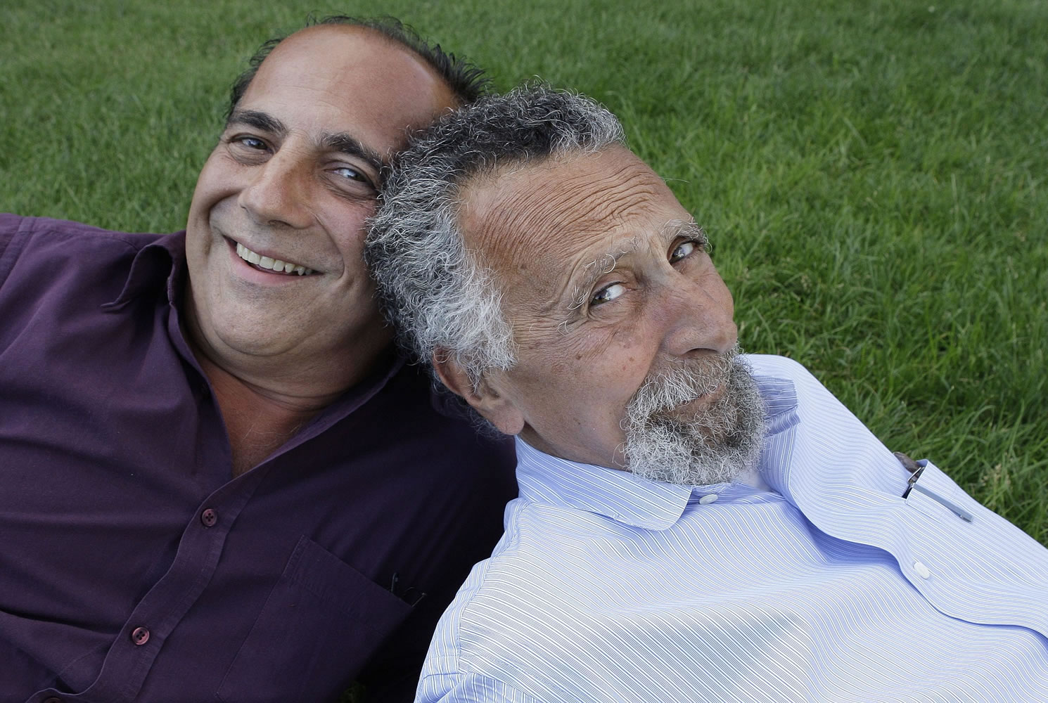 Brothers Ray, left, and Tom Magliozzi, co-hosts of National Public Radio's &quot;Car Talk&quot; show, pose in 2008 in Cambridge, Mass. NPR says Tom Magliozzi died Monday.