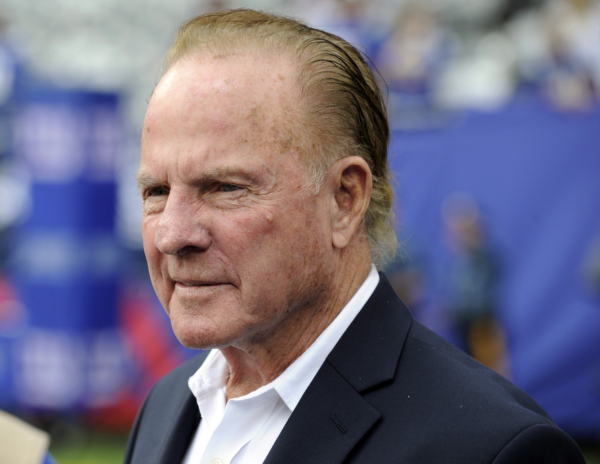 Former New York Giants player and television sports broadcaster Frank Gifford, pictured here in 2013, died on Sunday, Aug. 9, 2015 at his Connecticut home of natural causes. He was 84.