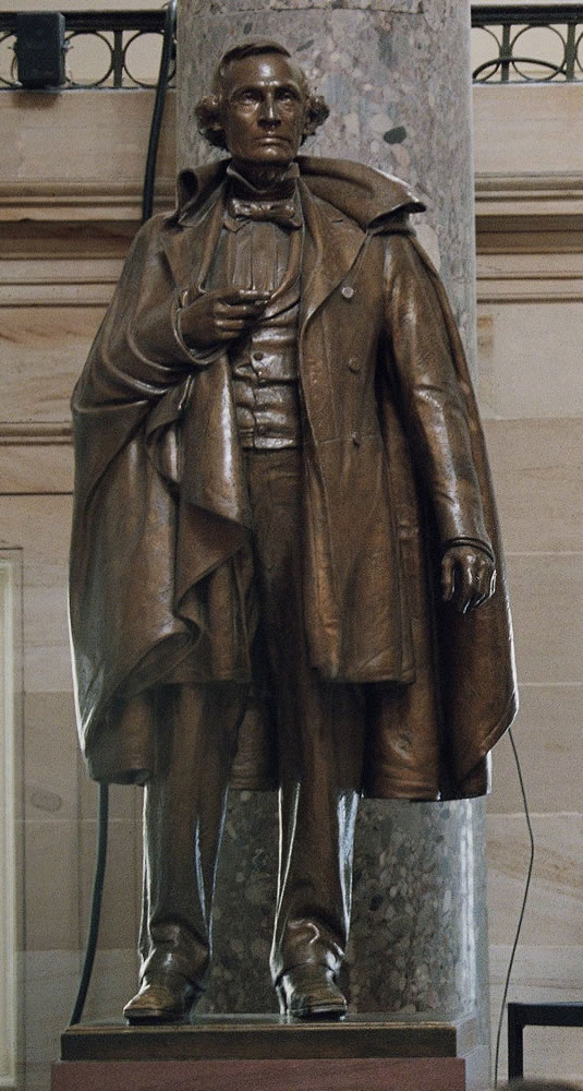 A statue of Oregon pioneer Rev. Jason Lee is seen Jan.