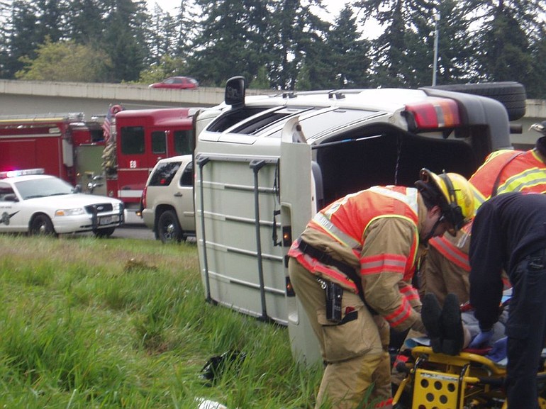 The Washington State Patrol is investigating a single vehicle rollover.
